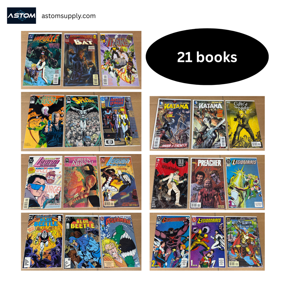 21 DC & Vertigo Comic Book Lot – Preacher #1, Sandman, Green Arrow – Bagged & Boarded