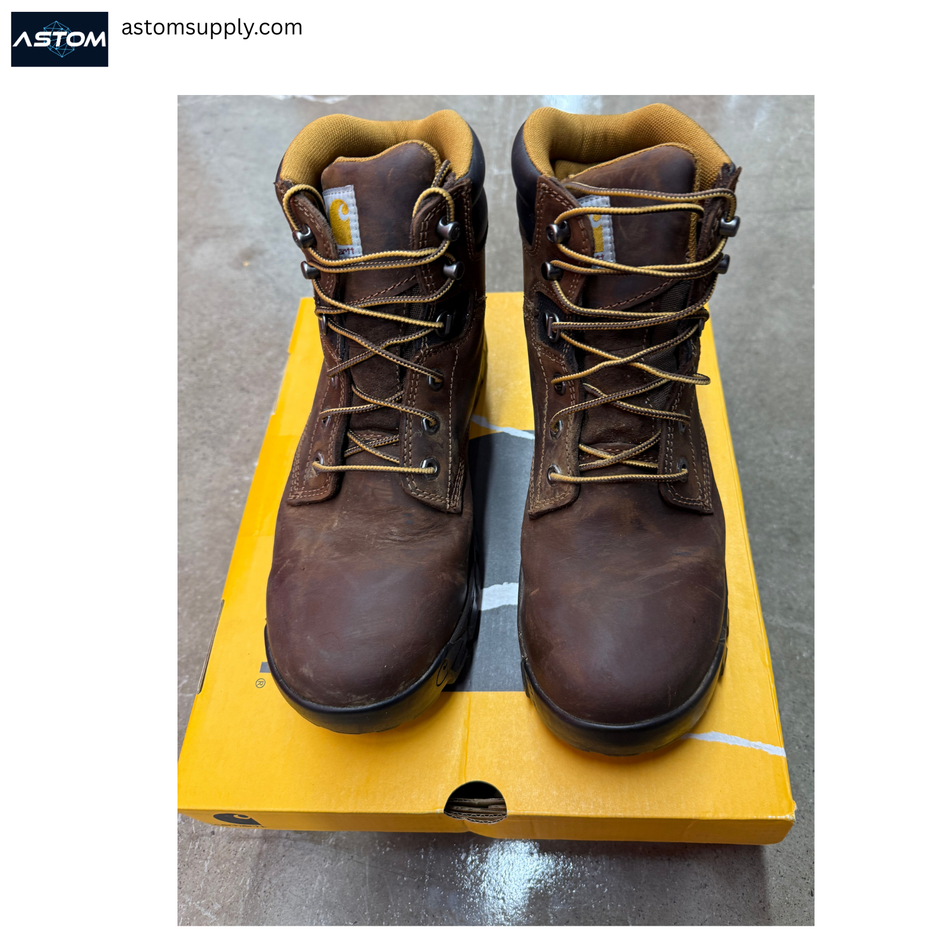 Carhartt Size 9.5 Men Rugged Construction Work Boots CMF6366 Leather Excellent